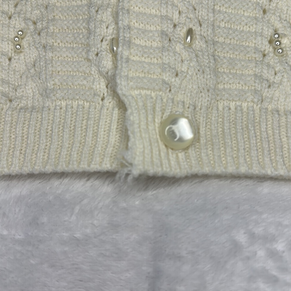 👶🏻Baby Off white Cardigan Made in Mexico Size 2 - Picture 4 of 11